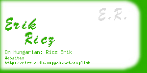 erik ricz business card